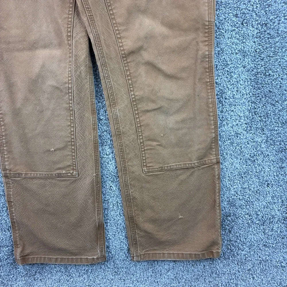 Carhartt Rugged Flex Double Front Pants Mens 30x30 Brown Duck Canvas BN3334-M